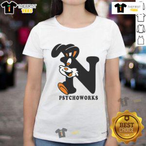 Nice Rabbit Psychoworks ladies tee featuring a stylish design and comfortable fit, perfect for casual wear.