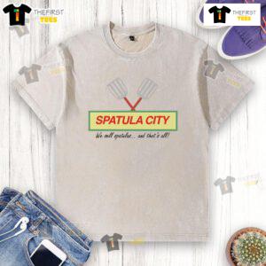 Nice Spatula City washed t-shirt featuring a fun spatula design, perfect for spatula lovers and kitchen enthusiasts.