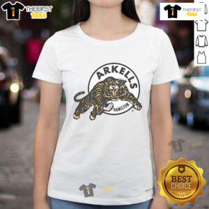 Official Arkells Hamilton Ti-Cat Rally ladies tee showcasing vibrant design and team spirit for fans.