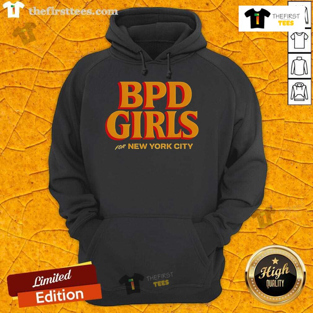Official BPD Girls hoodie featuring NYC design, perfect for stylish comfort and showcasing New York City pride.