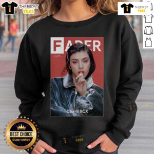 Charli XCX Fader sweatshirt featuring a stylish design, perfect for fans of the artist and trendy streetwear fashion.
