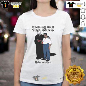 Official Chubby and the Gang Ladies Tee featuring vibrant graphic design and stylish fit for fans of the band.