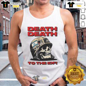Official Death To The IDF Tank Top featuring bold graphic design, perfect for expressing solidarity and activism.