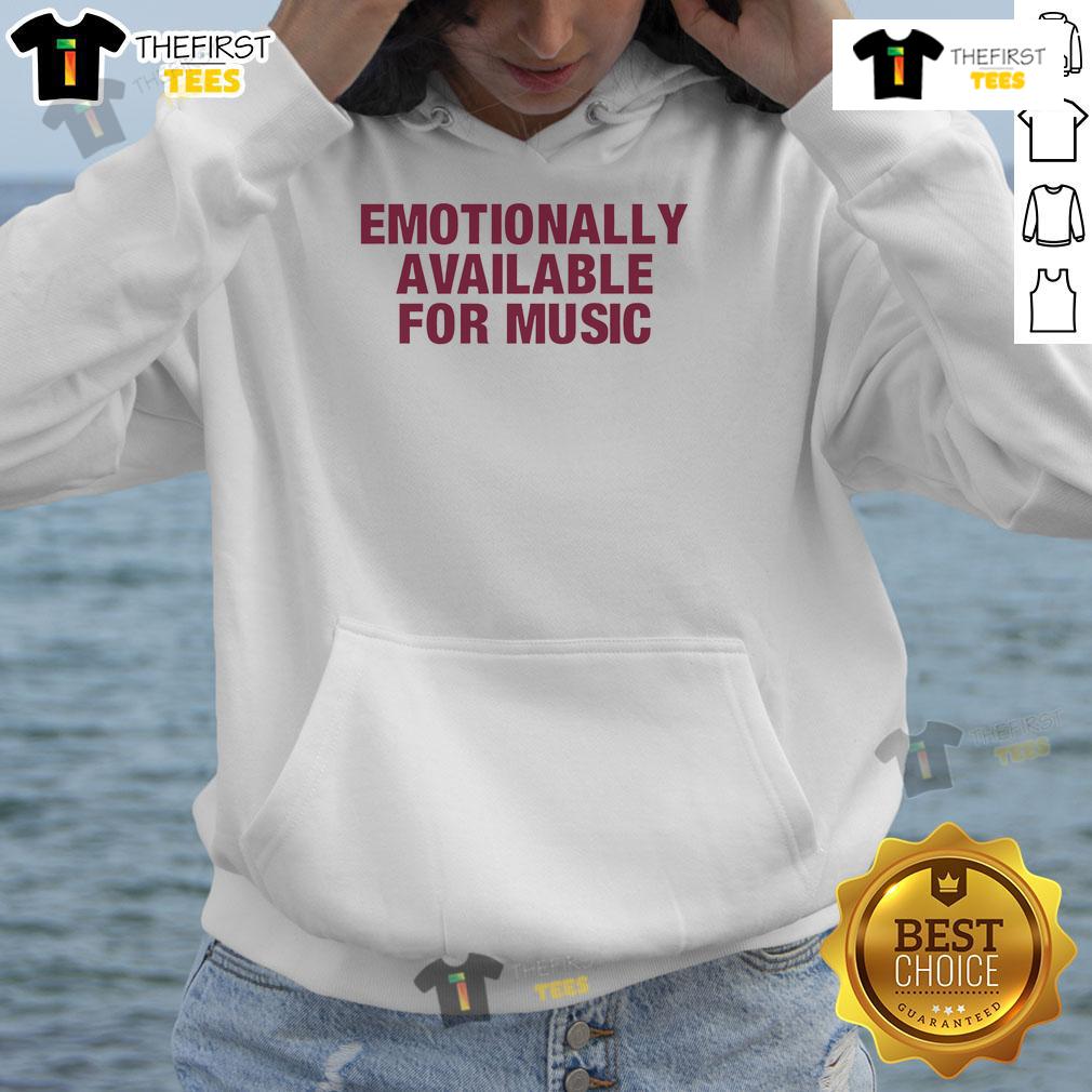 Official Emotionally Available For Music Hoodie in black, featuring a stylish design perfect for music lovers and casual wear.