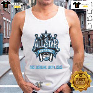 Official First Deadline All-Star Weekend Gameday July 4, 2025 tank top featuring vibrant design and sporty style.