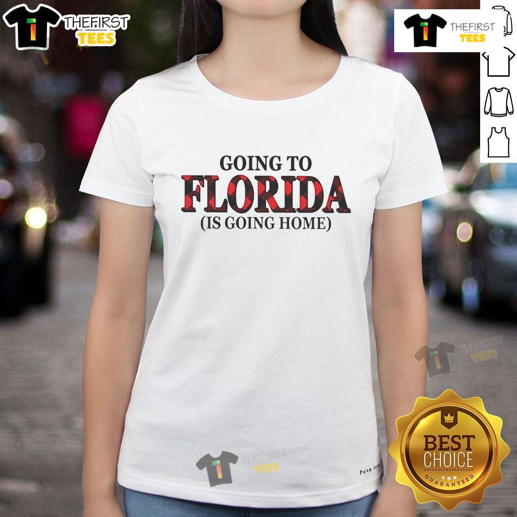 Official Going To Florida Is Going Home Ladies Tee in vibrant colors, perfect for summer outings and beach adventures.
