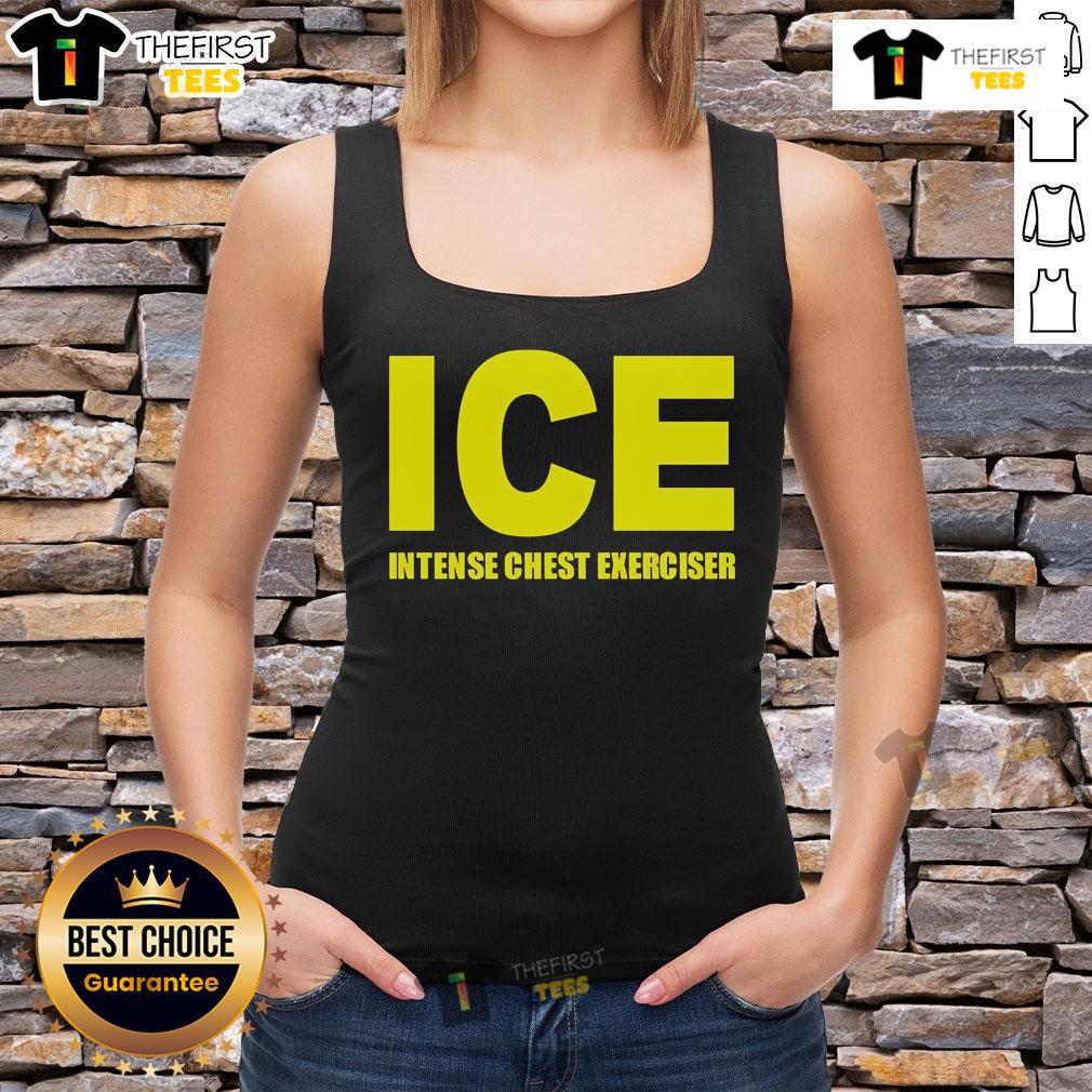 Official ICE Intense Chest Exerciser Tank Top in black, designed for optimal comfort and performance during workouts.