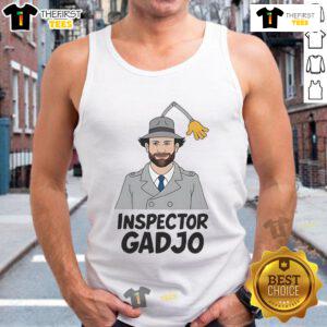 Alt Text: Official Inspector Gadjo cartoon tank top featuring Florida Panthers logo and vibrant design for fans.