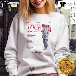 Official Joao Gomes Tour in the United States 2025 sweatshirt featuring vibrant design and tour details.