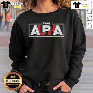 Alt Text: Official Konosuke Takeshita The Alpha The Summit Sweatshirt featuring bold graphics and a stylish design for fans.