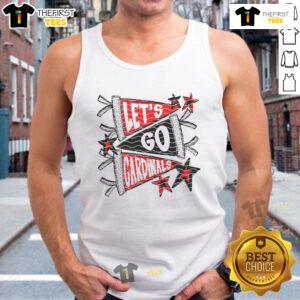Official Let's Go Cardinal Tank Top featuring a stylish design, perfect for fans supporting their team in comfort.