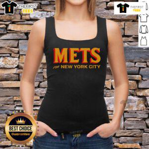 Official Mets for New York City tank top featuring vibrant team colors and logo, perfect for summer baseball fans.