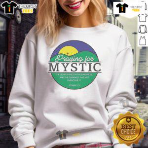 Alt Text: Official Praying For Mystic Texas Sweatshirt in cozy fabric, featuring a unique design perfect for Texas pride.