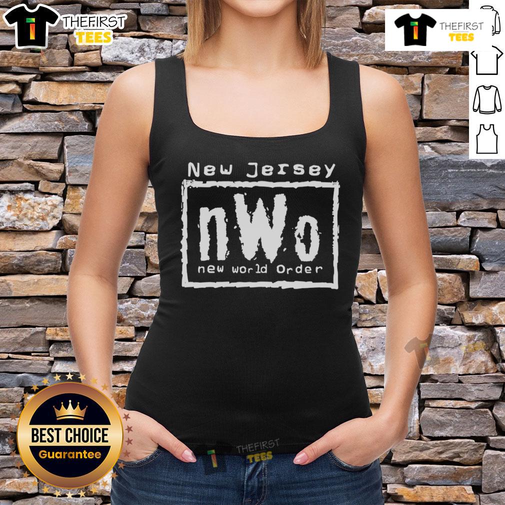 Premium New Jersey nWo New World Order tank top featuring iconic logo and stylish design for wrestling fans.