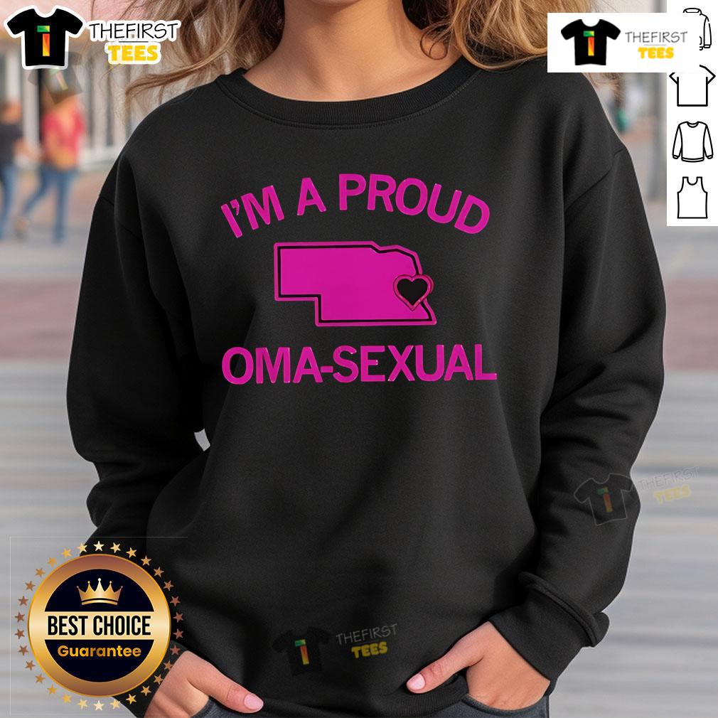 Pretty I'm A Proud Oma Sexual Pride Sweatshirt in vibrant colors, perfect for celebrating LGBTQ+ pride and family love.