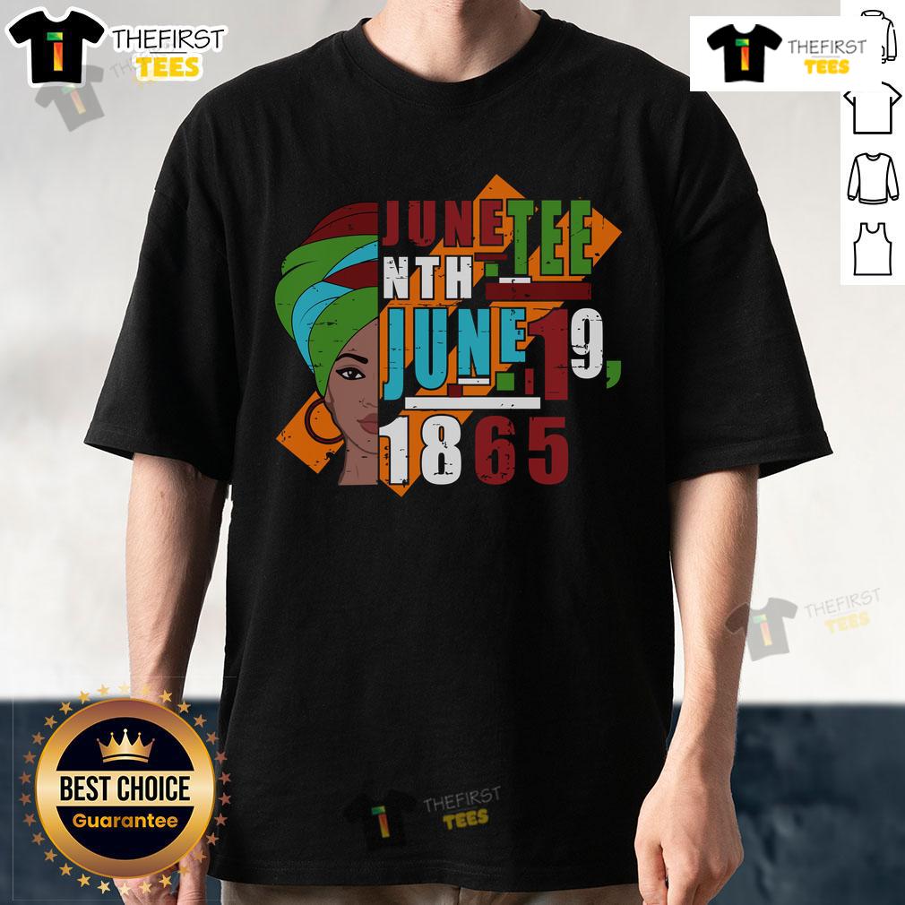 Pretty Juneteenth June 19 1865 T-Shirt featuring a vibrant design celebrating freedom and African American history.