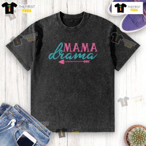 Alt Text: Funny Mama Drama washed t-shirt featuring a humorous design, perfect for casual outings or family gatherings.