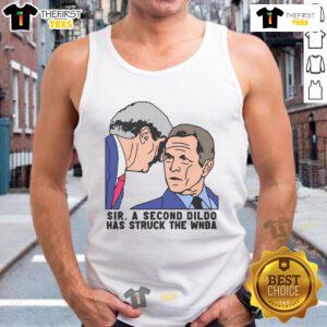 Funny Sir A Second Dildo WNBA tank top design featuring humor and playful graphics for basketball fans.