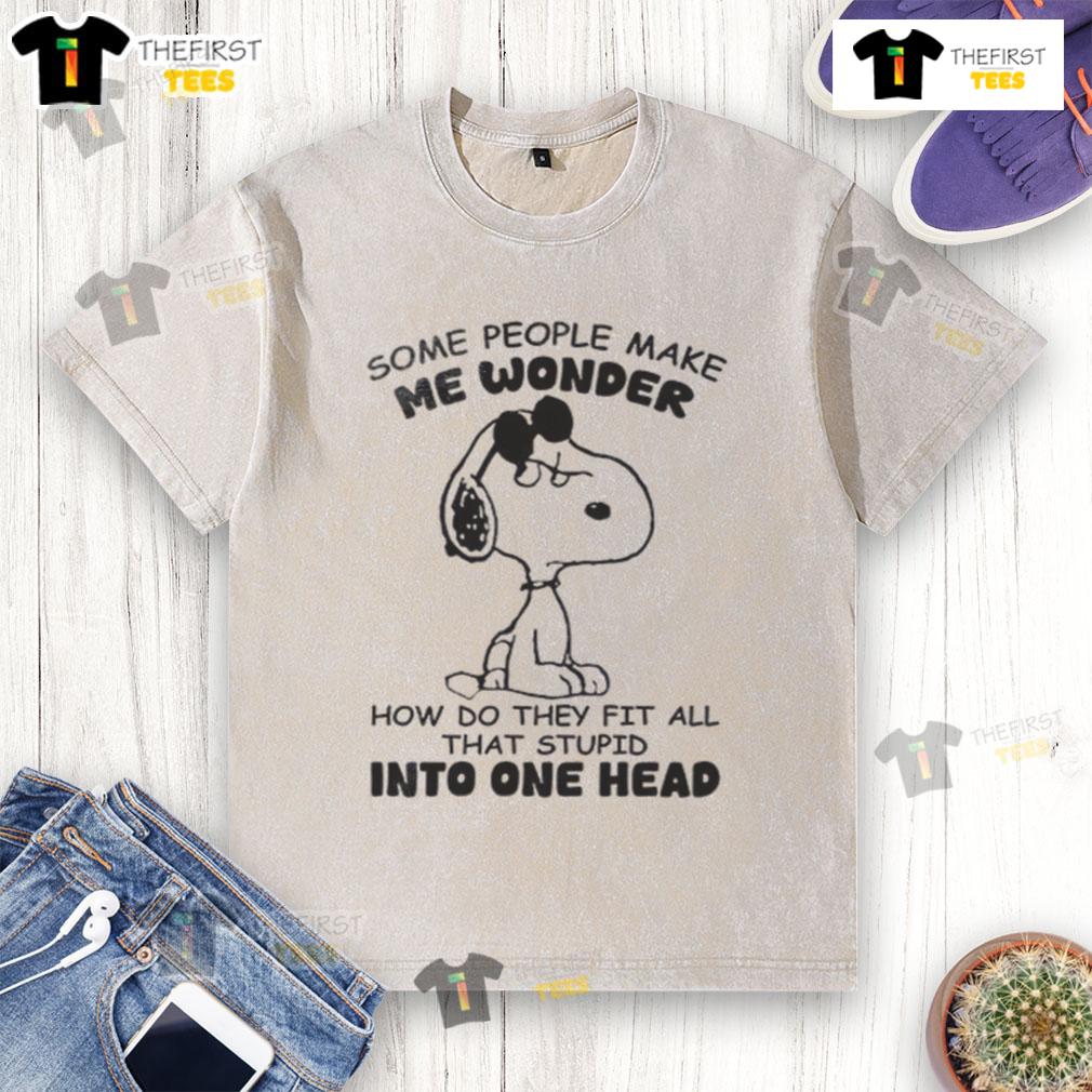 Funny Snoopy graphic on a washed t-shirt with the quote about silly people, perfect for casual wear and dog lovers.