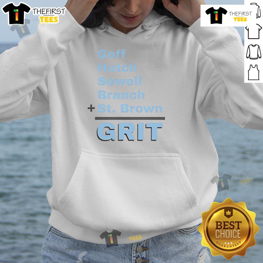 Good Goff Hutch Sewell Branch St. Brown hoodie featuring team colors and logo, perfect for fans of the Detroit Lions.