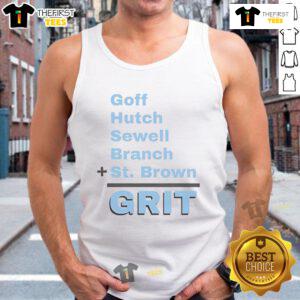 Good Goff Hutch Sewell Branch St. Brown tank top featuring vibrant colors and stylish design for sports enthusiasts.