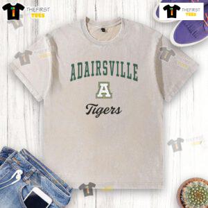 Adairsville Tigers school spirit washed t-shirt showcasing team pride in vibrant colors for sports enthusiasts.