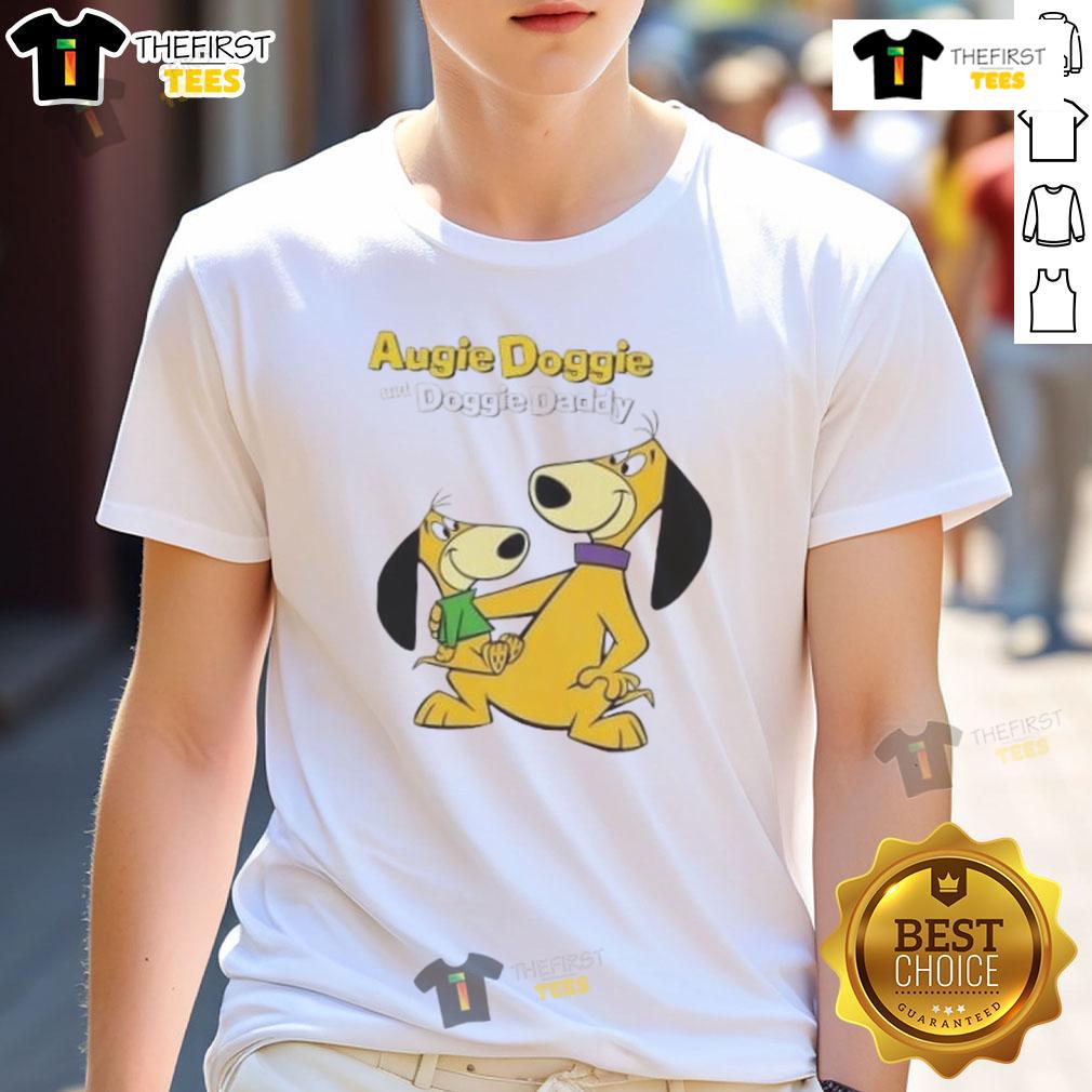 Nice Augie Doggie and Doggie Daddy cartoon t-shirt featuring colorful characters in a playful design.