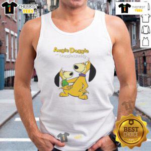 Cartoon of Augie Doggie with his Doggie Daddy on a tank top, showcasing a fun and playful design.