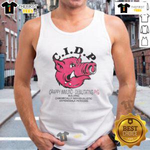 Stylish Nice C.I.D.P. crappy immuno debilitating pig tank top with vibrant colors and unique design for casual wear.