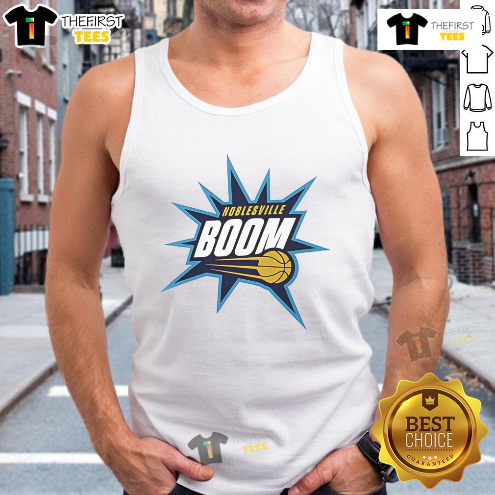 Nice Noblesville Boom White Essential Baseball Tank Top for stylish summer sportswear and casual outings.