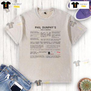 Nice Phil Dunphy's Phils-osophy washed t-shirt featuring a humorous quote, perfect for fans of Modern Family.