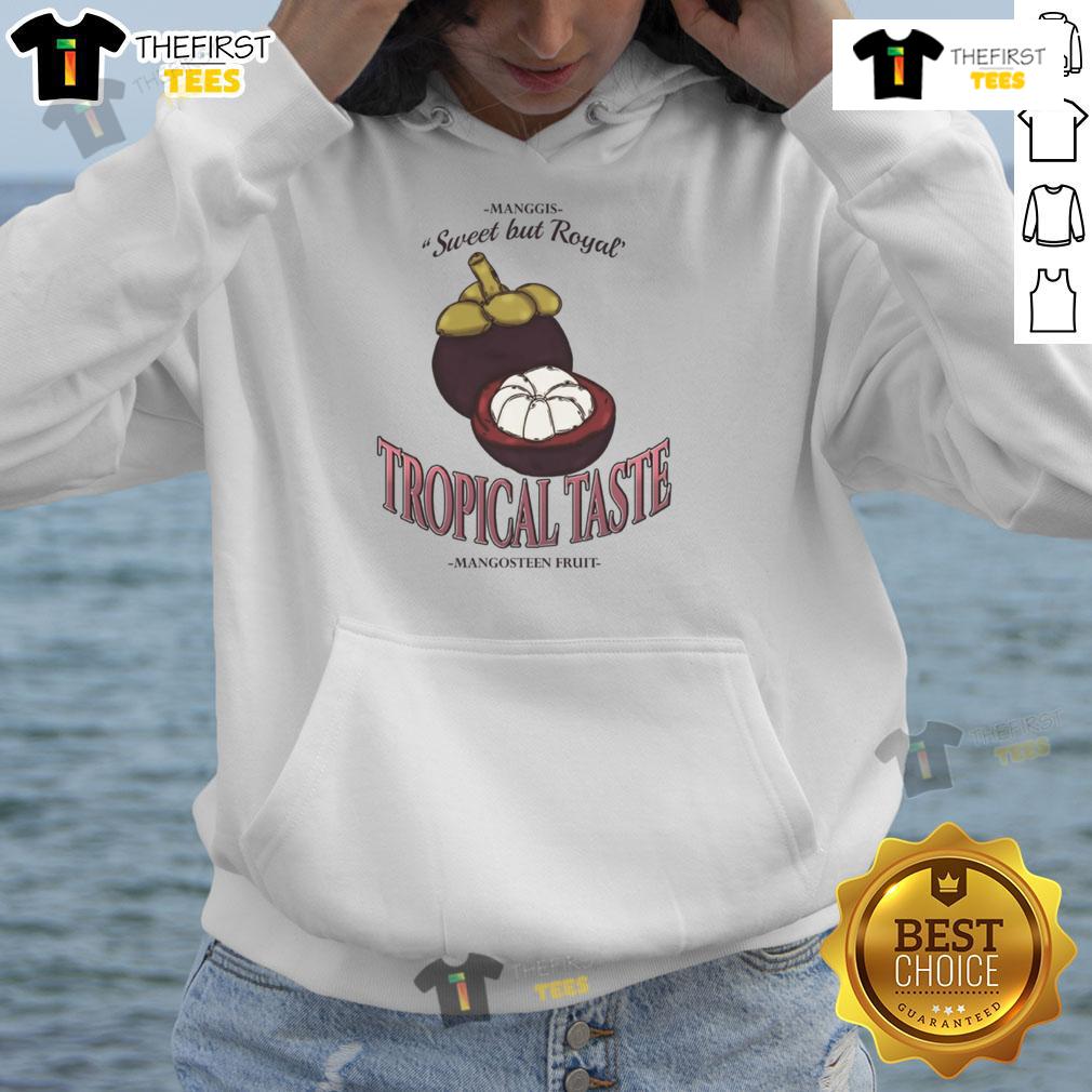 Vintage hoodie featuring a nice tropical taste mangosteen design, perfect for casual wear and tropical fruit lovers.