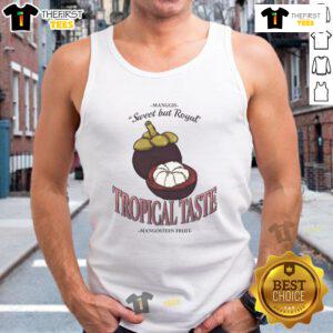 Nice Tropical Taste Mangosteen vintage tank top featuring a vibrant fruit design, perfect for summer fashion.