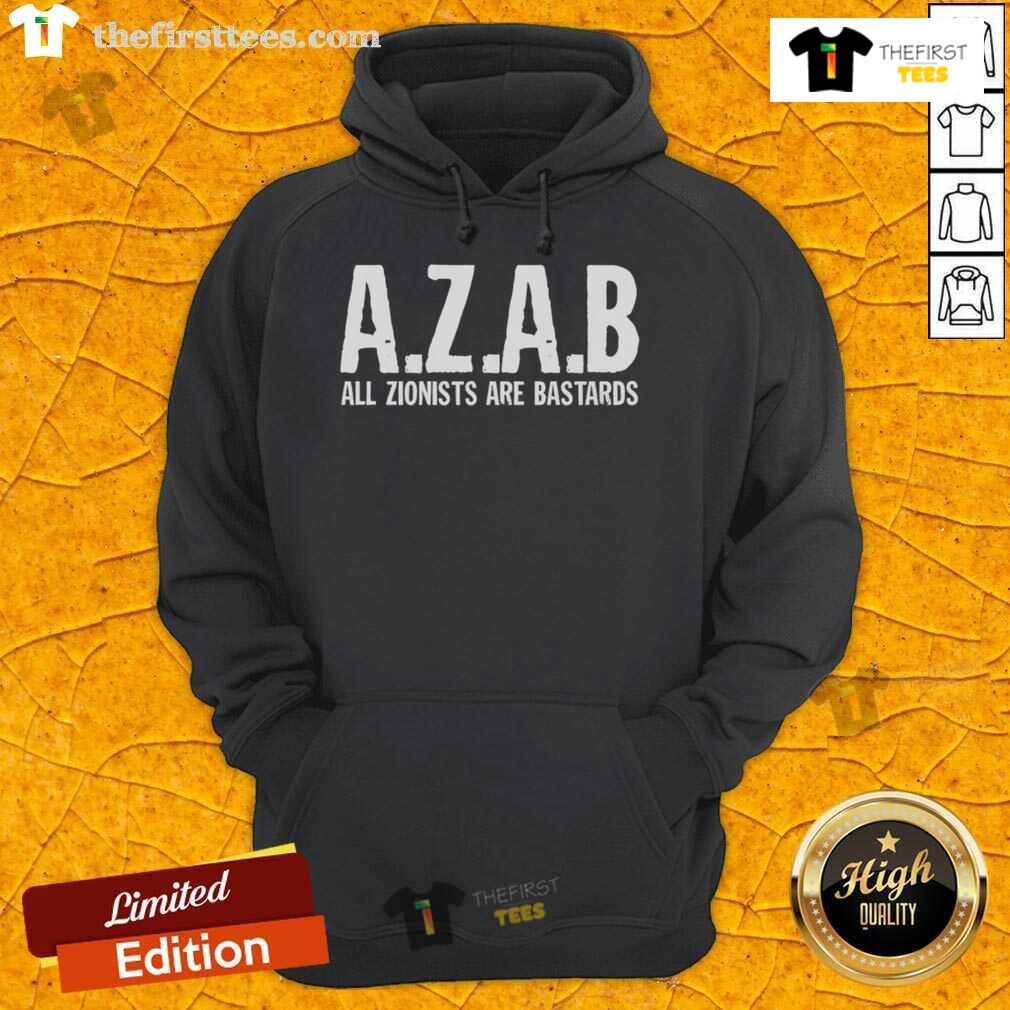 Official AZAB All Zionists Are Bastards Ladies Flowy Hoodie showcasing a stylish design for bold statement fashion.