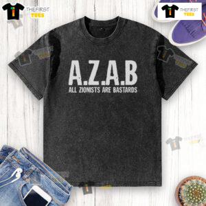 Official AZAB All Zionists Are Bastards Ladies Flowy Washed T-Shirt in soft fabric, perfect for casual wear and statement style.