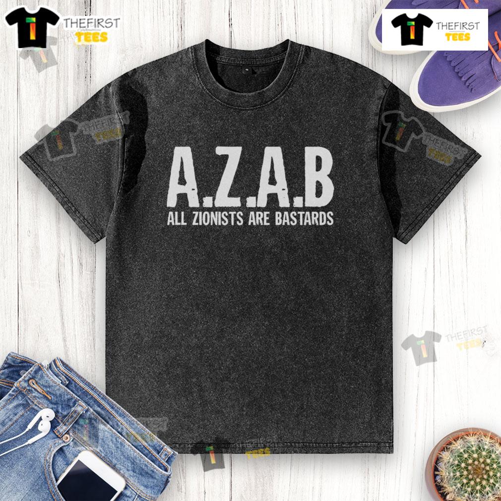 Official AZAB All Zionists Are Bastards Ladies Flowy Washed T-Shirt in soft fabric, perfect for casual wear and statement style.
