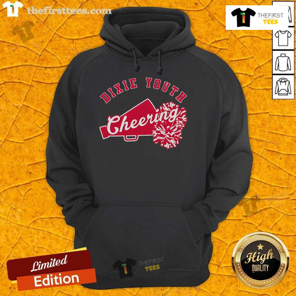 Official Cheerleading Pom Poms Hoodie in vibrant colors, perfect for cheer teams and fans, showcasing school spirit.