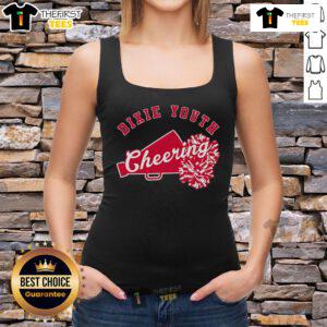 Official Cheerleading Pom Poms Tank Top featuring vibrant colors and a stylish design for cheerleaders and fans.