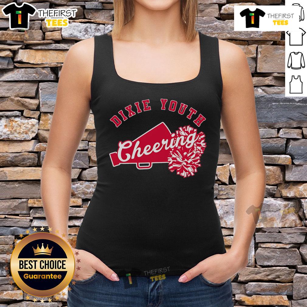 Official Cheerleading Pom Poms Tank Top featuring vibrant colors and a stylish design for cheerleaders and fans.