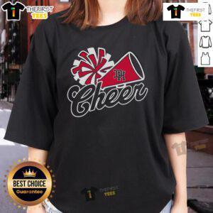 Official Dixie Cheer Megaphone Ladies Tee featuring vibrant graphics and a comfortable fit for cheer enthusiasts.