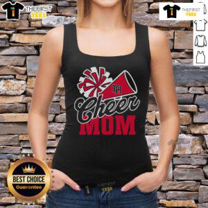 Official Dixie Cheer Megaphone Mom Tank Top in vibrant colors, perfect for spirited cheer moms and game day outfits.