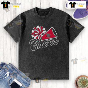 Official Dixie Cheer Megaphone Washed T-Shirt featuring a vibrant megaphone graphic for cheer enthusiasts.
