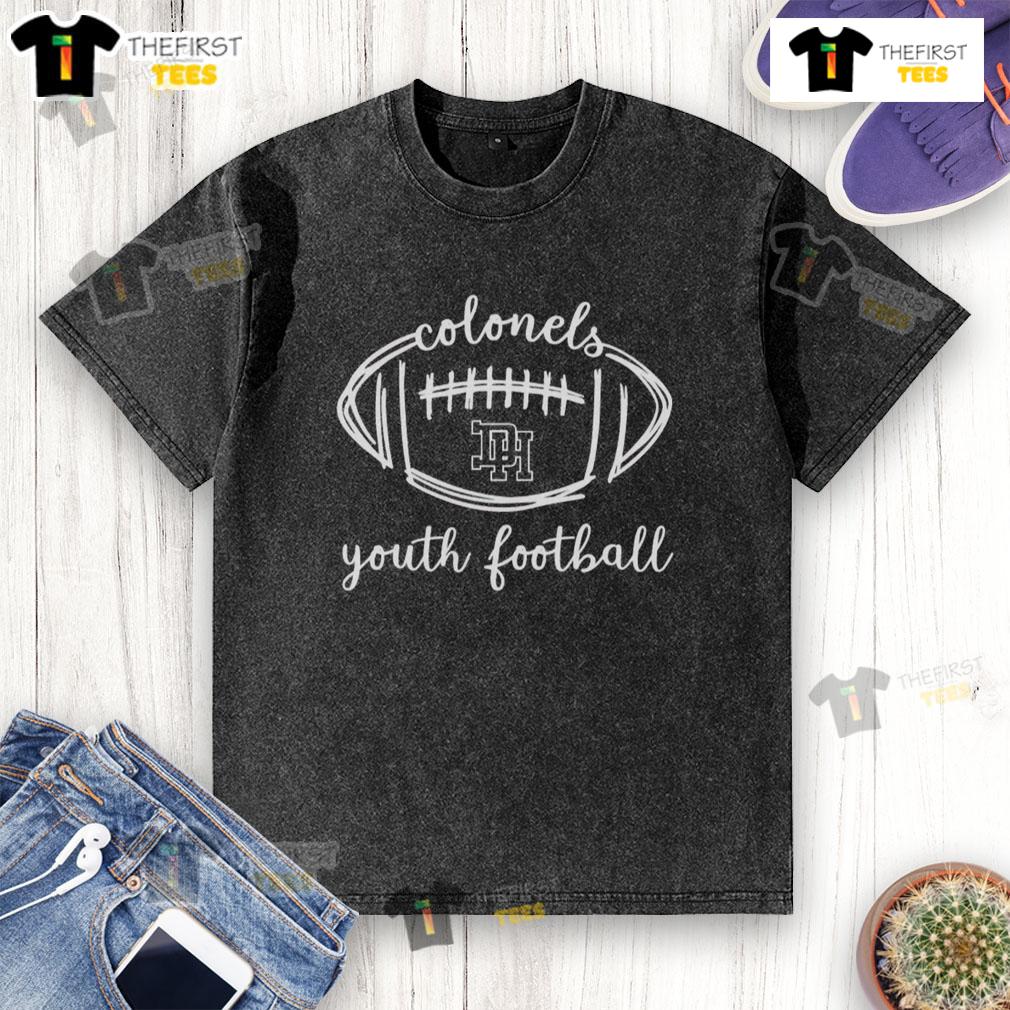 Alt Text: Official Dixie Colonels football sketch washed t-shirt featuring a vintage design and comfortable fit for fans.