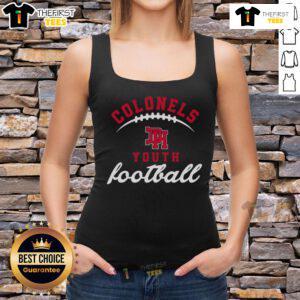 Official Dixie Colonels Youth Football Tank Top in red, featuring team logo and comfortable fit for young athletes.