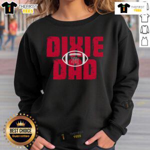 Official Dixie Football Dad Sweatshirt in navy blue, featuring bold white lettering for proud football dads.