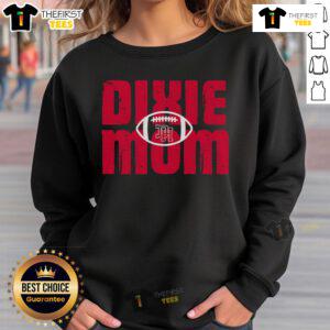 Official Dixie Football Mom Sweatshirt in navy blue, featuring bold lettering and a comfortable, stylish design for fans.
