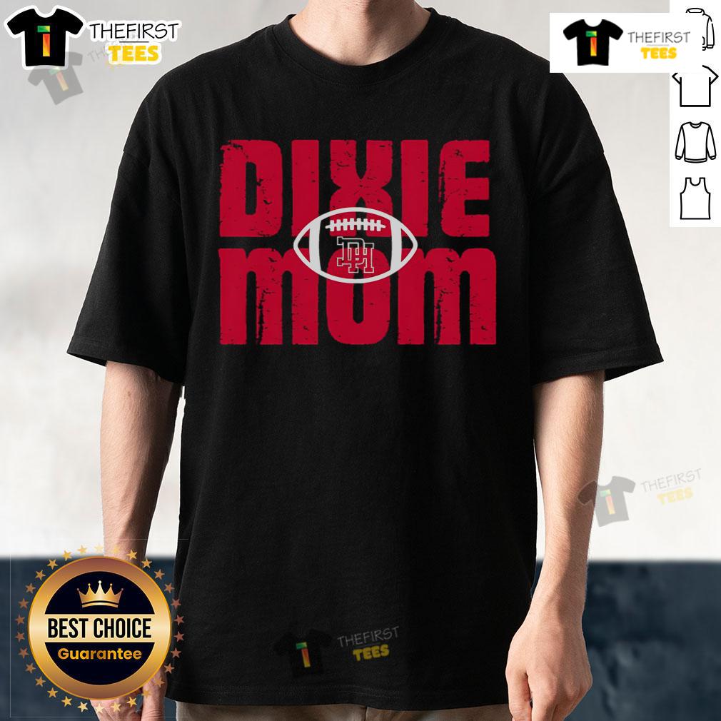 Official Dixie Football Mom T-Shirt featuring bold graphics, perfect for proud football moms supporting their team.