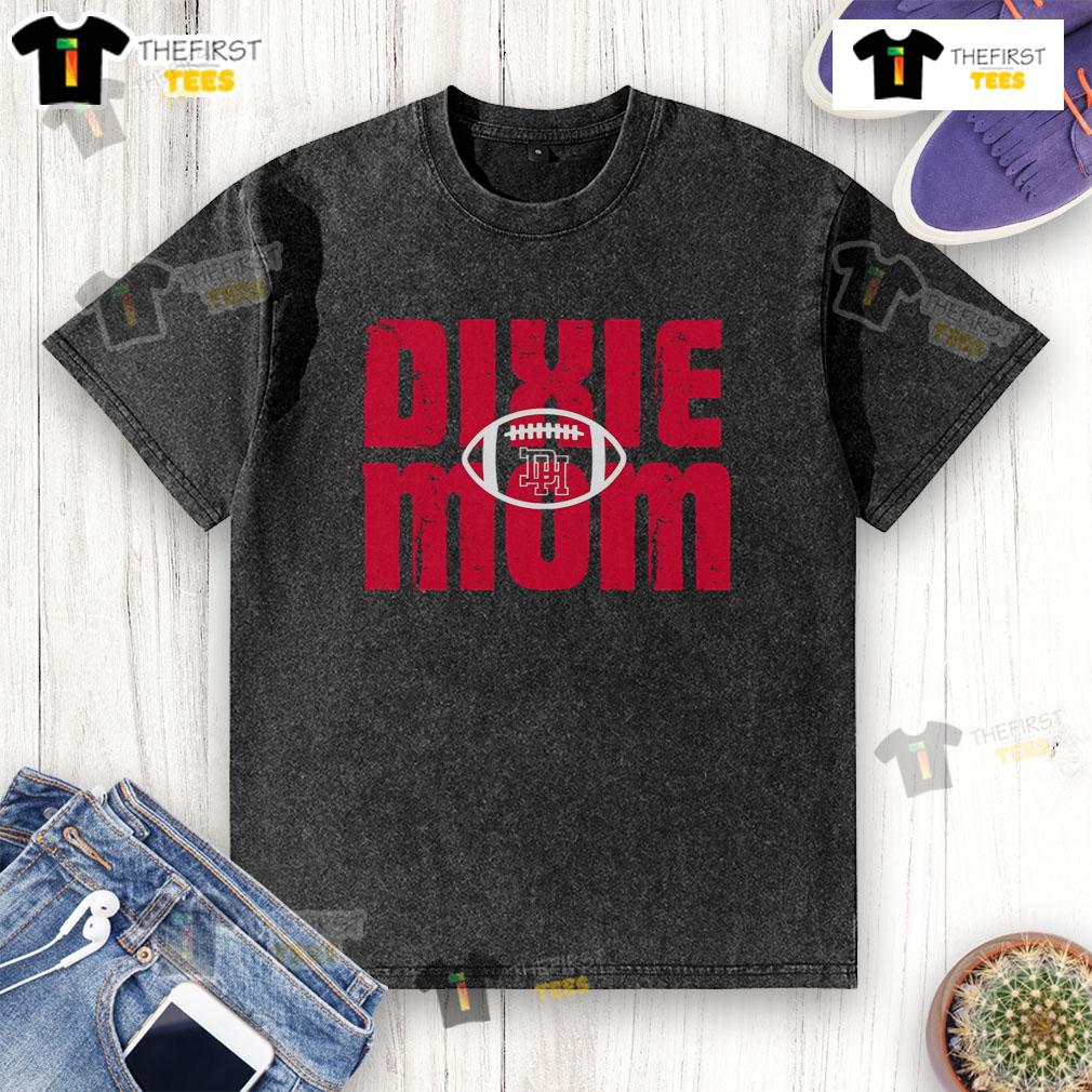 Official Dixie Football Mom washed t-shirt in vibrant colors, perfect for supporting your team on game day.