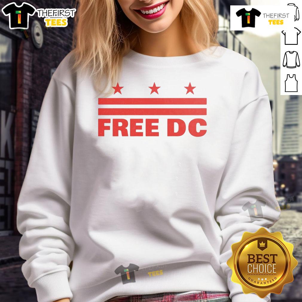 Official Free DC Logo Stars Sweatshirt featuring a bold logo and star design on a stylish, comfortable fabric.