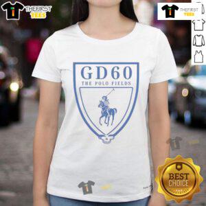 Alt Text: Official GD60 The Polo Fields logo on a stylish ladies tee, perfect for casual wear and sporting events.